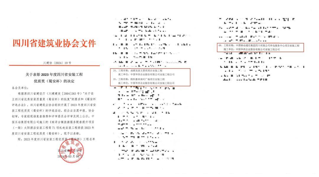 深耕不輟，載譽(yù)前行！華西安裝殊榮再+3！
