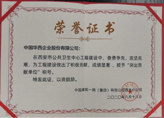 公司榮獲“突出貢獻單位”榮譽(yù)稱(chēng)號